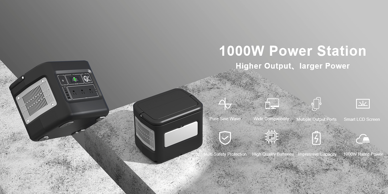 1000W rechargeable dèlko solè pou chaje mobil