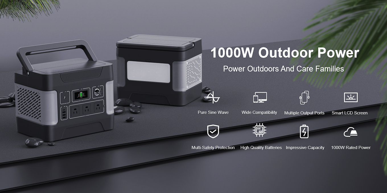 1000W gwo twou san fon sik dèlko solè pou chaje mobil